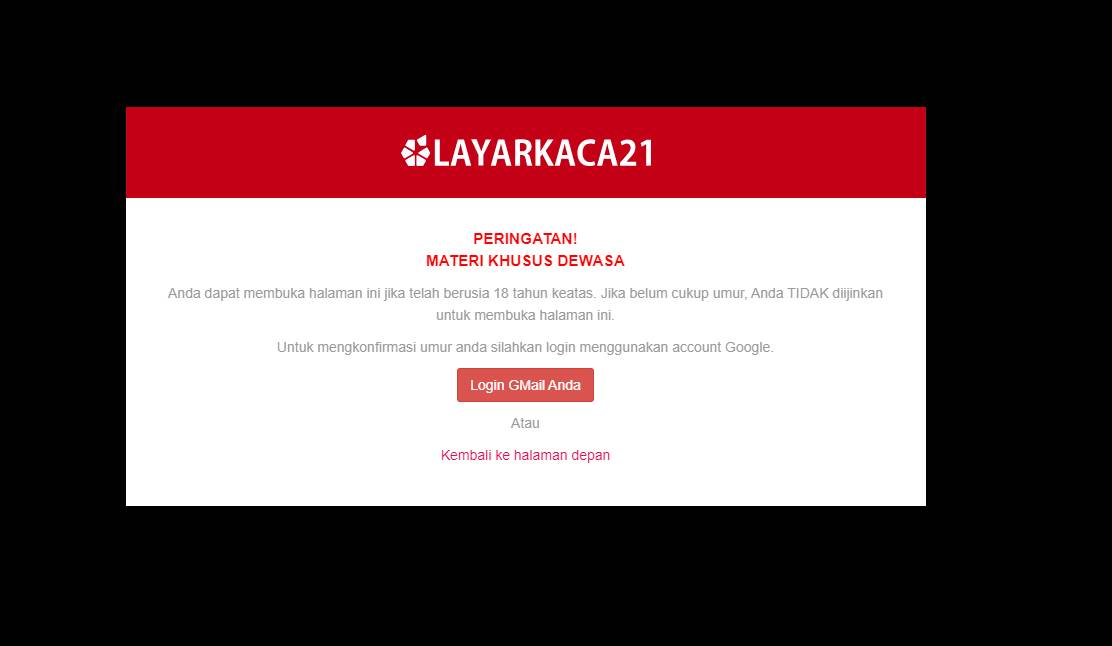 Cara Melewati Login Gmail di Website Film LK21